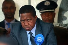 Le président zambien, Edgar Lungu, à Lusaka, en août 2017.