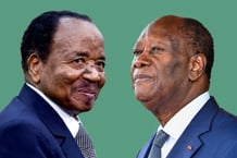 Les présidents Paul Biya et Alassane Ouattara.