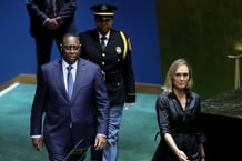 L’ex-président sénégalais Macky Sall lors de la 78e Assemblée générale des Nations unies au siège de l’ONU à New York, le 19 septembre 2023. © Leonardo Munoz / AFP