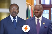 Ali Bongo Ondimba et Brice Clotaire Oligui Nguema.