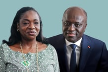 Marie‑Ange Aka‑Adjo et Marcel Amon-Tanoh s’affronteront à Jacqueville lors des élections législatives ivoiriennes du 27 décembre. © Montage JA: Marie‑Ange Aka‑Adjo Facebook – Vincent Fournier/JA