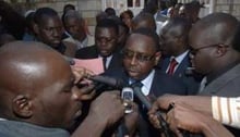 Des partisans de l’ancien premier ministre Macky Sall, le 27 janvier 2009 Ã Dakar