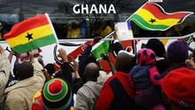 Supporteurs de l’équipe de football du Ghana, le 4 juillet 2010 à Soweto, en Afrique du Sud. © AFP