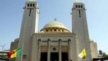 Façade de la cathédrale Notre Dame des Victoires, le 26 mai 2004 à Dakar. © AFP