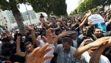 Des manifestants à Tunis, le 6 mai 2011. © AFP