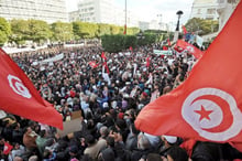 Tunisie: les manifestations interdites sur l’avenue Bourguiba à Tunis © AFP