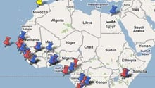 Carte 2011-2012 des élections présidentielles et législatives en Afrique.