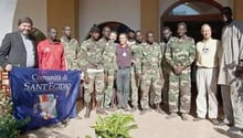 Des lmembres de Sant’Egidio lors de la libération de huit Sénégalais par le MFDC,