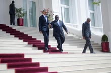 Obama et Sall ont longuement parlé de Mandela © AFP