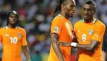 Gervinho, Didier Drogba et Salomon Kalou. © AFP