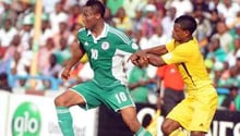 Le Nigeria contre l’ Éthiopie en barrage retour qualificatif, le 16 novembre 2013 à Calabar. © AFP