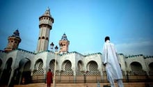 La grande mosquée de Touba, la cité sainte des mourides, au Sénégal. © Émilie Reigner pour J.A.