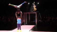 La troupe Censirk au Cirque électrique, le 19 décembre. © Mathieu Olivier/JA