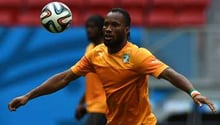 Didier Drogba n’est rentré qu’en cours de jeu lors des matches des Éléphants au Mondial. © AFP