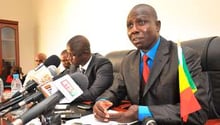 Alioune Ndao, lors d’une conférence de presse à Dakar, en novembre 2012. © Seyllou/AFP