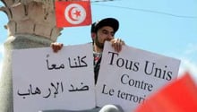 Les tunisiens manifestent leur dégoût du terrorisme. © Hichem Jouini/AP/SIPA