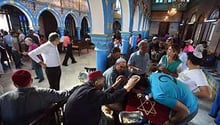 Des juifs en pélerinage à la synagogue de la Ghriba à Djerba, le 16 mai 2014. © Fethi Belaid/AFP
