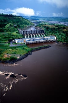 Le site d’Inga, en RD Congo, est l’un des plus grands gisements hydrauliques au monde, avec plus de 43 000 MW potentiels. Mais seuls 1 700 MW sont aujourd’hui installés. © Jean-Luc Dolmaire pour Jeune Afrique