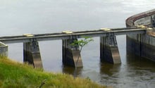 Le barrage hydroélectrique d’Inga sur le fleuve Congo, le 15 août 2011. © AFP