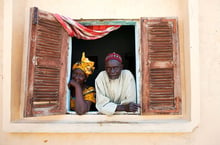 10 % de la population a plus de 60 ans (ici dans le village de Diogane). © STEFANO TORRIONE/HEMIS/CORBIS