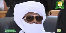 Hissène Habré lors de la lecture du verdict, le 30 mai 2016. © Capture d’écran / RTS