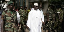 Yahya Jammeh, à Banjul, le 22 septembre 2006. © Rebecca Blackwell/AP/SIPA