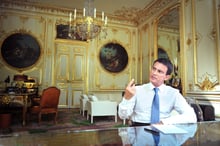 Manuel Valls lors de l’entretien avec JA, le 14 septembre, à Matignon. © Vincent Fournier/JA