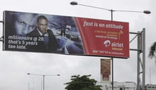 Airtel Networks Limited est le numéro 3 du marché nigérian avec 33,68 millions d’abonnés (22,8 %). © Sunday Alamba/AP/SIPA