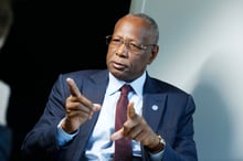 Abdoulaye Bathily dans les locaux de Jeune Afrique, Paris, le 16 décembre 2014. © Bruno Levy pour JA