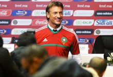 Hervé Renard après avoir été désigné le nouvel entraîneur de l’équipe de football marocaine, à Rabbat, le 16 février 2016. © Senna/AFP