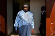 Le nouveau président gambien Adama Barrow, le 28 janvier 2017 à Banjul. © Carl de Souza/AFP