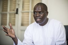 Le maire de Dakar Khalifa Sall à l’Hôtel de Ville le 22 octobre 2014. © Sylvain CHERKAOUI/JA