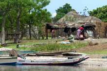 Le village de Sipo, dans le Sine-Saloum, est peuplé d’une centaines d’habitants. © Photo : Sophie Douce pour Jeune Afrique