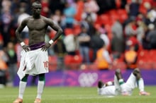 Sadio Mané après la défaite du Sénégal face au Mexique lors des JO de Londres en 2012. © Marcio Jose Sanchez/AP/SIPA