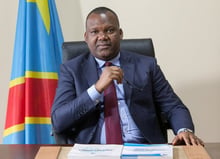 Corneille Nangaa, président de la Commission électorale nationale indépendante (Ceni), le 26 juin 2016 à Kinshasa. © Gwenn Dubourthoumieu pour JA