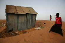 Le bidonville de Hay Sakin, à Nouakchott, en Mauritanie, le 17 juillet 2009. © Rebecca Blackwell/AP/SIPA