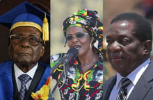 Robert Mugabe, son épouse Grace et Emmerson Mnangagwa. © AP/SIPA