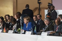 Lors du sommet UA – UE à Abidjan , le 29 novembre 2017. © Geert Vanden Wijngaert/AP/SIPA