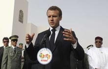 Le président français Emmanuel Macron, à Nouakchott, le 2 juillet 2018. © Ludovic Marin/AP/SIPA