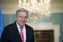 Le secrétaire général des Nations unies Antonio Guterres à Washington le 23 juin 2018. © Cliff Owen/AP/SIPA