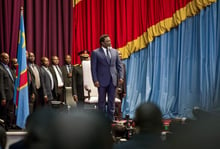 Joseph Kabila avant son discours sur l’état de la nation, le 19 juillet, devant le Parlement réuni en Congrès. © Junior D. KANNAH/AFP