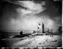 Au sud de Bargny, au Sénégal, Miniam et Barny Guedj sont les deux quartiers les plus exposés à l’érosion côtière. © Pierre Vanneste