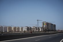 Construction de logements à Diamniadio. 2 mars 2018. © Sylvain Cherkaoui/Cosmos pour Jeune Afrique