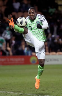 Le footballeur nigérian Odion Ighalo, ici en mars 2018. © Matt Dunham/AP/SIPA