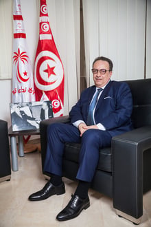 Hafedh Caïd Essebsi dans son bureau, à Tunis, le 17 octobre 2018 (image d’illustration). © Ons Abid pour JA