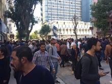 La foule après un attentat sur l’avenue Bourguiba à Tunis, lundi 29 octobre 2018. © DR