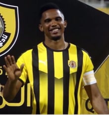 Samuel Eto’o sous ses nouvelles couleurs du Qatar Sports Club. © YouTube/EA shoot