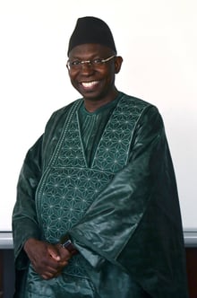 Issa Sall, candidate for the Party of Unity and Rally (PUR) in the 2019 Senegal presidential election, poses in his office at the Sahel University, where he is founding president, in Dakar on January 15, 2019. – Issa Sall is a trained computer scientist. (Photo by SEYLLOU / AFP) © SEYLLOU/AFP