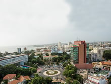 Le quartier du Plateau, à Dakar. © Youri Lenquette pour JA