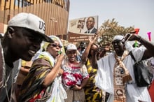 Annonce de la victoire de Macky Sall le 28 février 2019. © Sylvain Cherkaoui pour JA